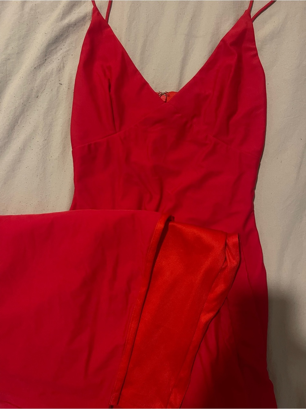 REVOLVE Hot Pink to Red Slip Maxi Dress with Spaghetti Straps